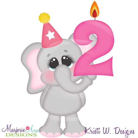 Party Animal 2nd Birthday Cutting Files-Includes Clipart - Click Image to Close